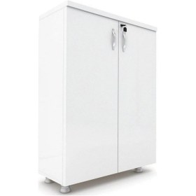 Resim Modüler Dünyası Kapaklı Kitaplık Dosya Dolabı Beyaz - 80X38X117 (307720644) Beyaz 