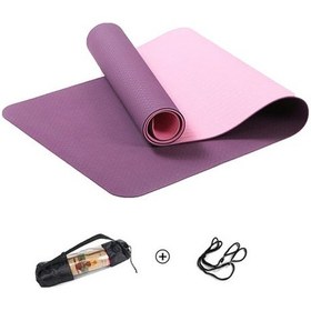 Resim Tpe Pilates & Yoga Minderi 6 Mm. Taşıma Çantalı Çift Renkli Yoga Mor-Standart 