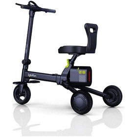 Resim İgofor 3 Tekerlekli Katlanabilir Elektrikli Oturulabilir Scooter Siyah 
