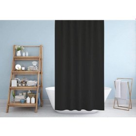 Resim Zethome Jackline Banyo Duş Perdesi 0010 Siyah Çift Kanat2X120X200 Siyah 