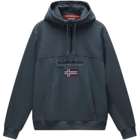 Resim NAPAPIJRI ERKEK SWEATSHIRT Burgee HZH 2.0 Yeşil Yarım Fermuar Kapüşonlu 