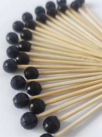 Resim 100 Adet Dekoratif Siyah Disko Topu Boncuklu Parti Kürdanı 6 Cm - Siyah Dünya Kanepe Kürdanı 