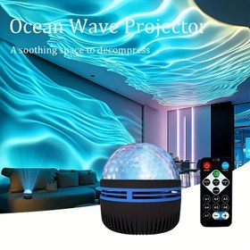 Resim Su Dalga Projektörü-USB, insanları dalgalardan çevriliymiş gibi hissettiren bir dalga etkisi vardır, oyuncaklar ve hediyeler için mükemmeldir, doğum günü hediyesi için mükemmel, oyun odası, yatak odası, oturma odası için 