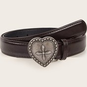 Resim 1 adet Metal Kalp Toka Kemer, Çok Yönlü ve Basit Retro Kadın Beli, Kotları Süslemek İçin. 