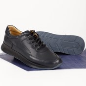 Resim LACİVERT ANTİK Gön Hakiki Deri Yuvarlak Burun Bağcıklı Günlük Erkek Sneaker 01391 
