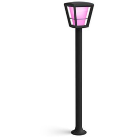 Resim Philips Hue Econic Siyah Uzun Direk Bahçe Lambası 915005732701 