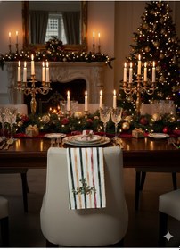 Resim Christmas %100 Pamuk Baskılı Kurulama Bezi 40 60 Cm Yılbaşı Temalı Desenli 1 