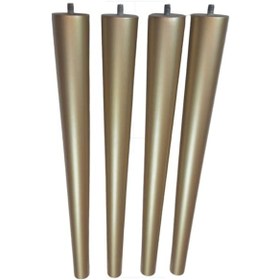Resim Gürgen Ahşap Sandalye Sehpa Ayağı Metrik-8 Vidalı 42 Cm - 4 Adet Gold Renk 