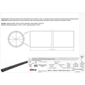 Resim IBRAS 65120 HORTUM DÜZ Metrelik 90mm x 102mm 100 cm SICAK ve SOĞU 