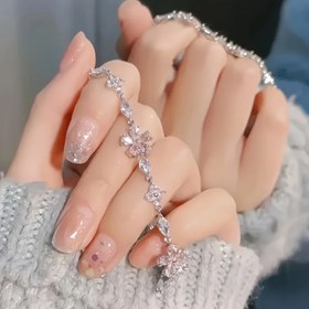 Resim Sevimli pembe boncuklu bilezik, tatlı kadın kelebek dizisi küçük basit hediye el takısı 