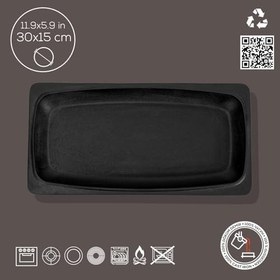 Resim Lava Döküm Servis Tabağı, 30x15 cm 