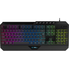 Resim Claw's Nexus K1 RGB Full Membran 104 Tuşlu Ekstra Multimedya / Rollover Ses Kontrol Mekanizmalı & Claw's Reflex Örgü Kablolu Gaming Klavye (11 Farklı RGB Efektli) 