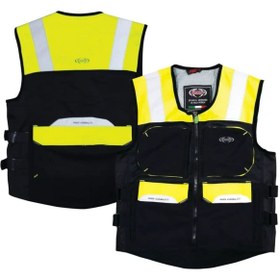 Resim MOTOANL Motosiklet Reflektörlü Yelek Çok Fonksiyonlu Cepler Windstoper Kumaş Reflektif Motor Yelek 