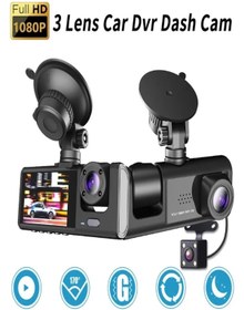 Resim Genel Markalar ARAÇ İÇİ 3 KAMERALI HD EKRANLI KAYIT CİHAZI (3 Kamera Lens Bir Arada) 