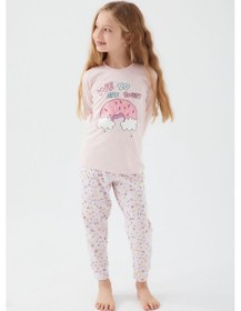 Resim Roly Poly 3098 We So Sweet Melanj Kız Çocuk Pijama Takım Pembe 