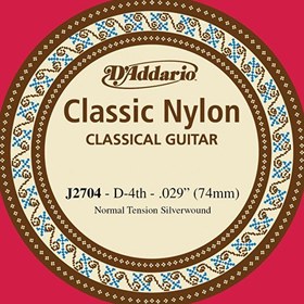 Resim D'Addario J2704 Normal Tension Tek Klasik Gitar Teli 