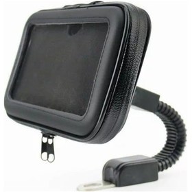 Resim Motosiklet Aynasına Monte Telefonu Tutucu Su Geçirmez Kılıf 150*8 