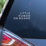 Resim Arabada Küçük İnsan" Dayanıklı Vinil Araba Stickerı - Kalın Beyaz Yazı, Laptoplar, Kamyonlar ve Duvarlar için Mükemmel, Yüksek Kaliteli Vinilden Yapılmış 