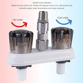 Resim EMUKOEP RV Dış Mekan Duş Bataryası, Yönlendiricili Hızlı Bağlantılı Dış Vana, Uygun Su Akış Kontrolü Için RV Dış Duş Bataryası 