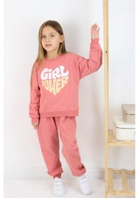 Resim Miababy Girlpower Baskılı Takım Pudra 