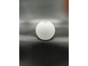 Resim Küçük Avize Camı.yuvarlak,düz Beyaz RENKTE.(ÇAP:10.00 cm -DUY YUVASI:3.00 cm )MUM Ampule Göre.(E.14) 