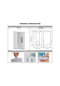 Resim Vialli Sıvı Sabun Dispenseri 1000 Ml Şeffaf S4T 