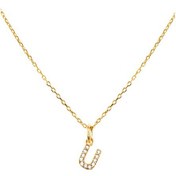 Resim Argentum Concept - U Harfi Altın Kaplamalı Gümüş Kolye - N159501 