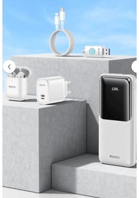 Resim Yesido Cg10 10.000mah Dijital Powerbank 16gb Flash Bellek Airpods Uyumlu Kulaklık 12w Şarj Aleti Kablo 5in1 Set 1 