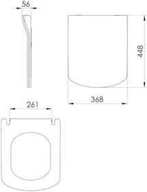 Resim Creavit KC1103.01.0000E Elegant Duroplast Yavaş Kapanan Beyaz Klozet Kapağı 