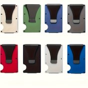 Resim RFID Engelleme Alüminyum Alaşımlı Kredi Kartı Tutucu Para Klipsi ile - Şık Siyah, NFC Uyumlu, Ultra-İnce ve Anti-Hırsızlık, Erkekler için İş ve Günlük Kullanım için Çoklu Renk Seçeneği, Güvenli Seyahat Cüzdanı | Şık Siyah Kart Tutucu | Metalik Bitiş 
