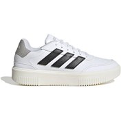 Resim adidas Courtblock Bold Beyaz - Siyah - Gri Kadın Sneaker Jı2202 