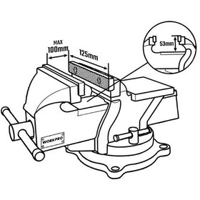 Resim Workpro Wp233006 125mm 360 Döner Tabanlı Örslü Profesyonel Tezgâh Mengene Fr Wp233006 
