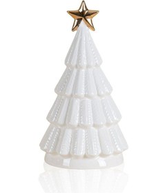 Resim The Mia Dekoratif Led Işıklı Yılbaşı Ağacı Beyaz 8x8x14 Cm Sus0121 