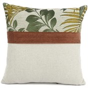 Resim Mikasa Moor MK01.053539 Olive Yapraklı Pembe Şeritli Yastık Kırlent 43cm 