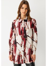 Resim Esswaap Desenli Tunik Bordo Bordo 