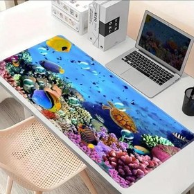 Resim 70X30 CM AKVARYUM TEMALI KAYDIRMAZ TABAN SPEED YÜZEY OYUNCU MOUSE PAD GAMİNG 