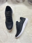 Resim Lepons ERKEK CİLT SİYAHA BEYAZ TABAN BAĞCIKSIZ YÜRÜYÜŞ SPOR AYAKKABISI 