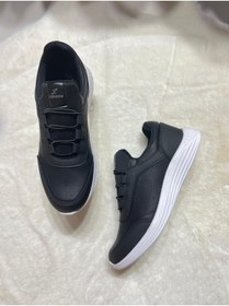 Resim Lepons ERKEK CİLT SİYAHA BEYAZ TABAN BAĞCIKSIZ YÜRÜYÜŞ SPOR AYAKKABISI 