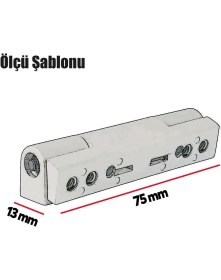 Resim Badem10 Pvc Pimapen Pencere Menteşesi 75 mm Beyaz Menteşe 