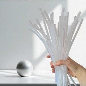 Resim hobidaşım 10'lu İnce Mum Silikon - 7 mm Hot Melt Yapıştırıcı Silikon Çubuğu Seti - 30 cm 