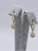 Resim Latif Kuyumculuk 14 Ayar Altın Küpe Taşlı Sallantılı Klipsli Kadın Küpe S20230127204 