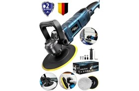 Resim Kimmer Plus Profesyonel 1200 W 180 mm 6 Kademeli Kutulu Zımpara Pasta Cila ve Polisaj Makinesi 
