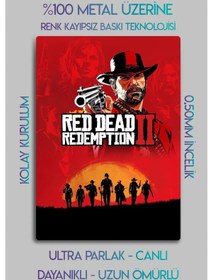 Resim Metal Baskı Parlak Duvar Tablosu - Rdr2 - Red Dead Redemption 2, Parlak Baskı 