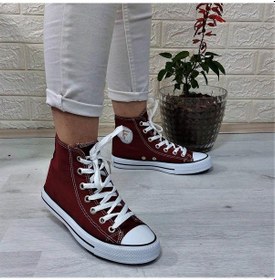 Resim Fiyra 555 Bordo Uzun Unisex Sneaker Keten Spor Ayakkabı 001 