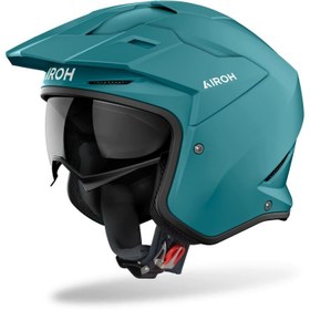 Resim Airoh Kombakt Color Petrol Green Mat Motosiklet Kaskı 