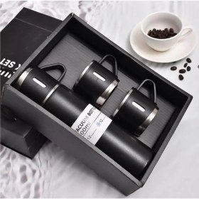Resim Devigo Termos Fincan Seti Vakumlu Kamp Seti 12 Saat Sıcak 12 Saat Soğuk Kalabilen Bootle 500 ml Vacuum Flask Set 