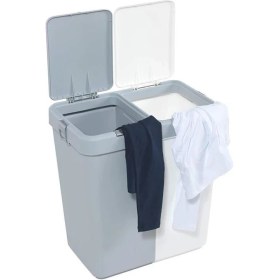 Resim Özbience Çift Bölmeli 80 Litre Çok Amaçlı Kirli Çamaşır Sepeti 