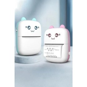 Resim Selfbuysell Mini Fotoğraf Yazıcı Kablosuz Etiket Yazıcı Baskı Makinesi Ios Android Uyumlu Termal Printer Pembe 
