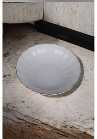 Resim Kütahya Porselen Bone Luz Platin Fileli Bowl Kase 25x6cm 2000ml 2 Li Bnlzf25ks00 Çok Renkli 