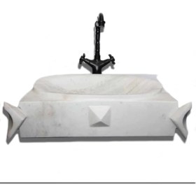 Resim Sipahi Marble Afyon Sarılı Özel Piramit Dizayn Lavabo 